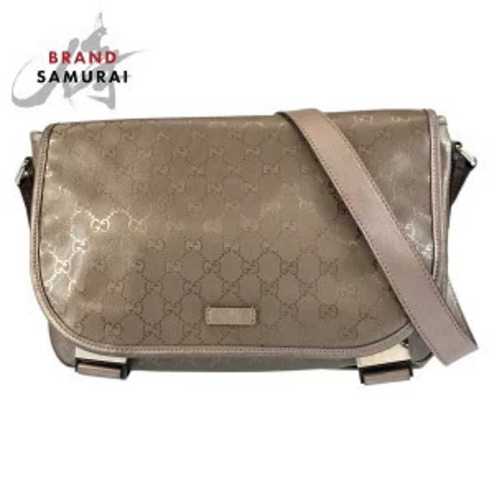 Gucci GG Imprime metallic brown shoulder bag messenger